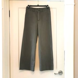 Frank and Oak Josephine Wide Leg Pant Size 4 Moss Green